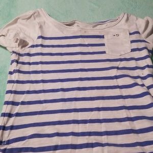 Blue and white Stripped shirt with pocket